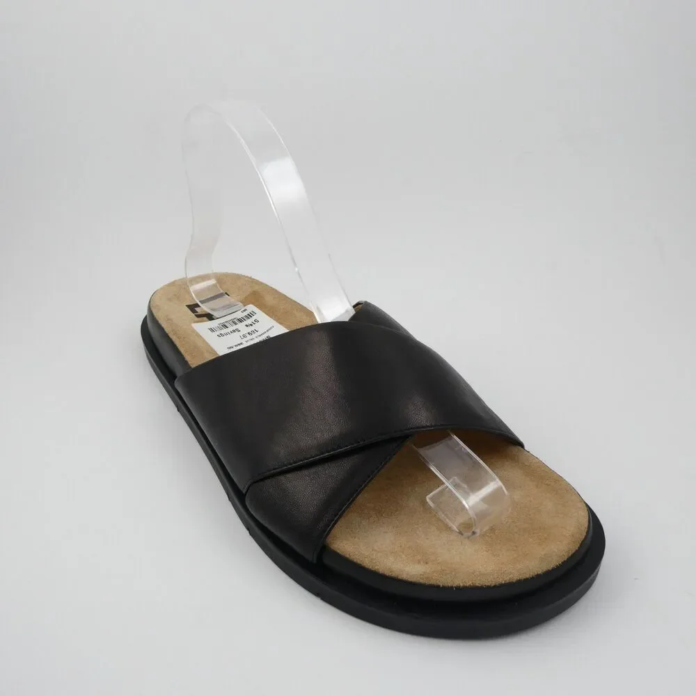 LABUCQ Mo Slide Black Nappa Cross Sandals Women's Sz US:7.5 - EU:38 Retail $350
